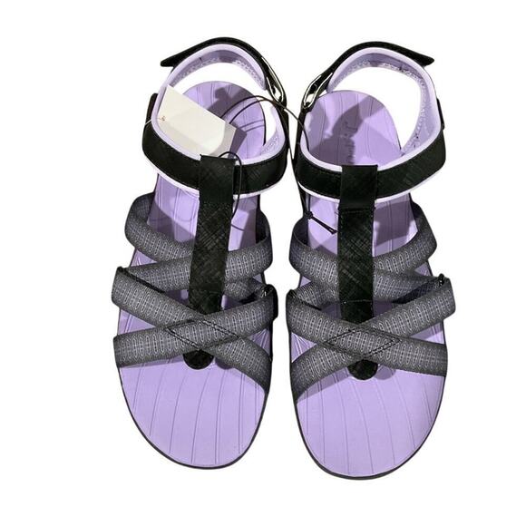 Jsport by Jambu Women's Sandals Strap Black Purple Size 9 NIB - Picture 2 of 11